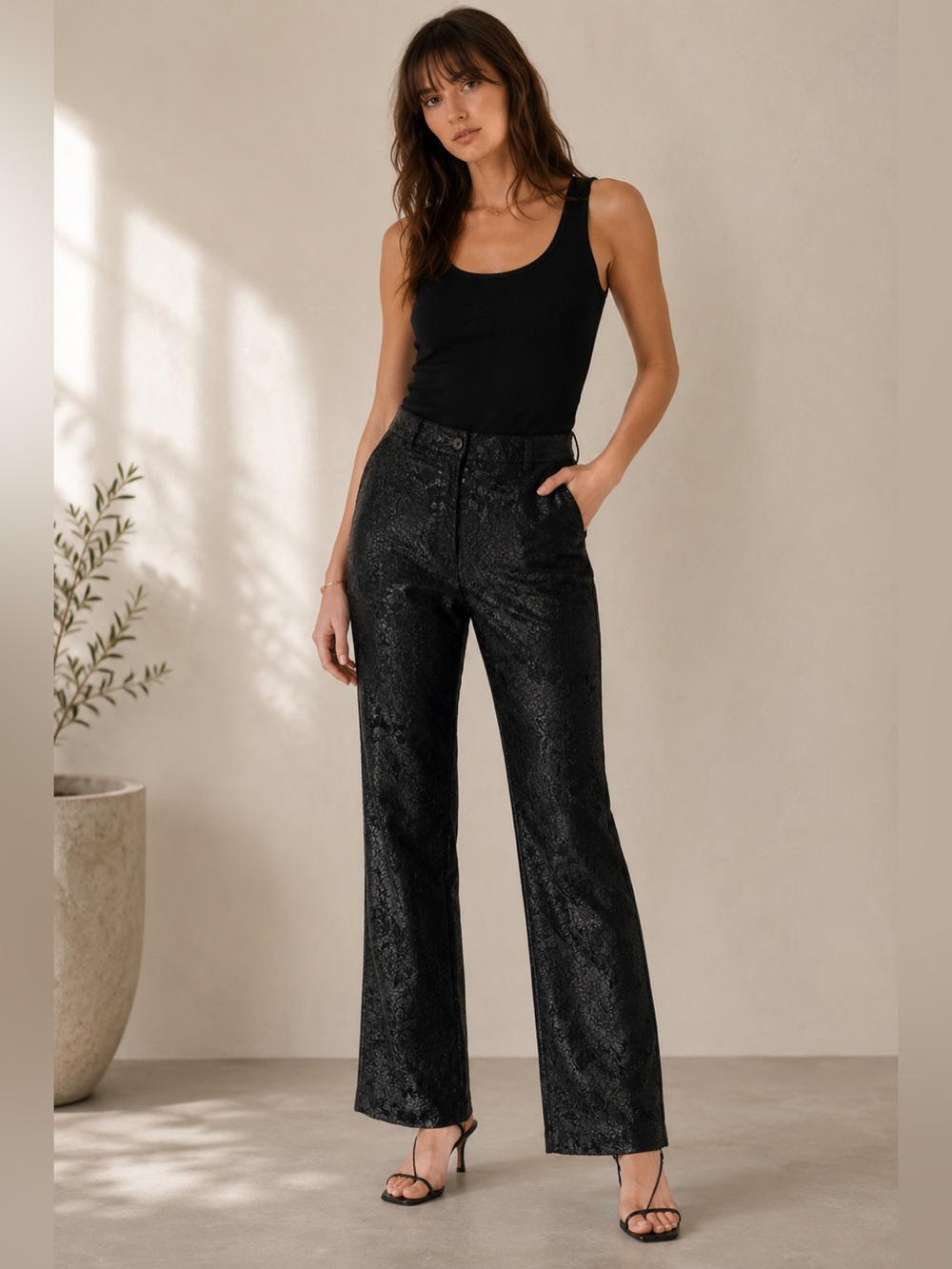 Mitchie’s Matching Genuine Suede Jacquard Pants | Made in Canada | Size Small